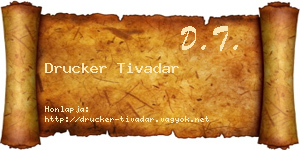 Drucker Tivadar névjegykártya